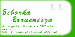 biborka bornemisza business card